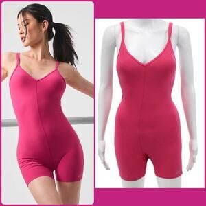 Alo Yoga‎ Alosoft Suns Out Onesie Pink Summer Crush Active Gym Romper Bodycon